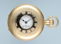 Gold Half Hunting Cased Watch by JW Benson