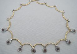 Vintage 18ct Gold Ruby and Diamond Necklace