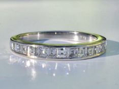 Half-Diamond Eternity Ring set in 18k White Gold