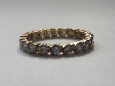 Art Deco 1.05ct Diamond 18 Carat Yellow Gold Full Eternity Ring