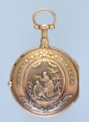 Gold Quarter Repeating Swiss Verge Pocket Watch