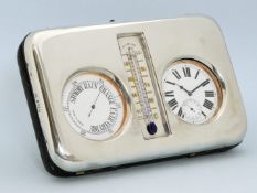 Watch and Barometer Desk Set