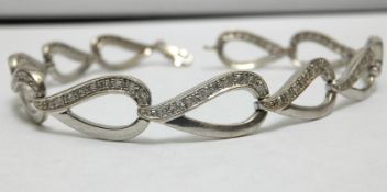 Vintage 18ct Gold Diamond Bracelet