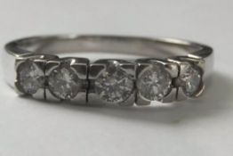 Gold Art Deco Diamond Eternity Ring