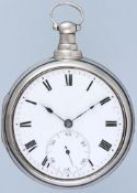 Silver Pair Cased English Verge Pocket Watch