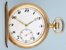 Slim Gold Swiss Hunter Pocketwatch