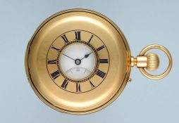English Gold Half Hunter Pocket Watch