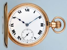 Gold Half Hunter Case Pocket Watch