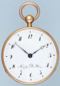 Gold Quarter Repeating Cylinder Pocket Watch