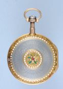 Gold and Enamel French Verge Pocket Watch