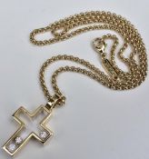 Chopard Cross Necklace Set in 18k Yellow Gold