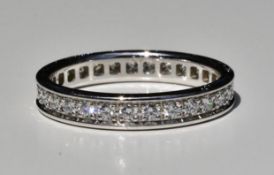 Cartier Ballerine full Diamond Eternity Ring Set in 18k White Gold