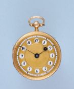 Gold Pendant Pocket Watch with Cartouche Dial