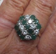 18ct Gold Emerald and Diamond Ring