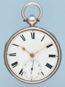 Silver English Massey III Lever Pocket Watch