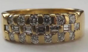 18ct Gold Princess Cut Diamond Ring