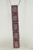 18ct Gold Ruby and Diamond Pendant and Chain