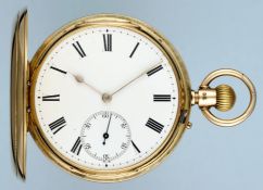 Gold English Hunter Pocket Watch