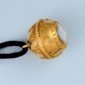 18 carat Ladies Gold Ball Pendent Watch