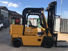CAT T125 6.5 Tonne Compact LPG Forklift, 3.5 Metre Clear View Mast, Low Hours