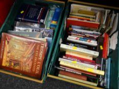 Two boxes of mainly hardback books, reference & country guides