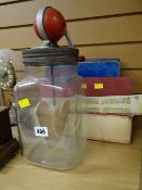 Vintage ice cream maker, album of vintage postcards & a vintage Minicine projector & slides