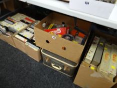 A quantity of boxed vintage piano rolls together with a large collection of reel-to-reel tapes &