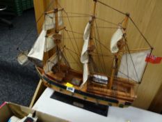 Wooden model of HMS Bounty