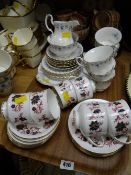 Royal Albert 'Memory Lane' teaset together with a parcel of Paragon 'Michelle' patterned teaware