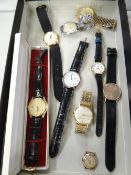 Parcel of mainly gentleman's wristwatches including Rotary Junior, Seiko etc
