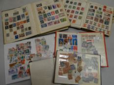 A parcel of six vintage small stamp albums
