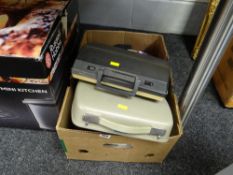 Two vintage portable typewriters an Adler & a Brother, together with an electric typewriter