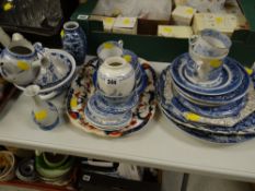 Parcel of blue & white decorated china including teaware & vases etc