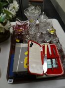 Mixed parcel of glass & boxed flatware