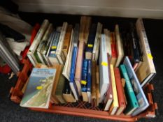 Crate of various hardback books, mainly reference