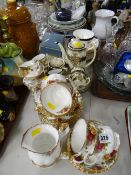 Parcel of Royal Albert Old Country Roses teaware, continental coffee set etc