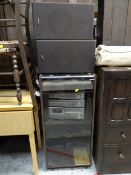 A Teleton stacking hi-fi system including turntable with speakers & cabinet E/T