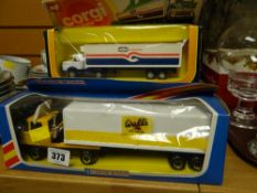 Boxed Corgi Super refrigerated Bird's Eye van together with two boxed Lone Star Wall's ice cream