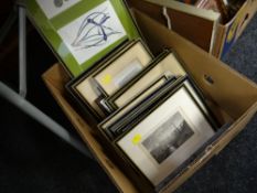 A box of mainly topographical prints of South Wales locations