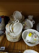 A vintage English Staffordshire floral decorated teaset
