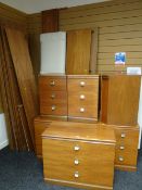 A Meredew Avalon bedroom suite comprising large two-double door & central mirror wardrobe, small