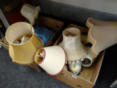 Collection of various table lamps E/T