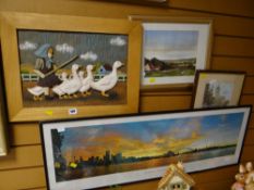 Collection of sundry framed prints & canvases