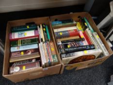 Two boxes of hardback books, mainly reference