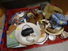 Crate of mixed china & glass