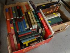 Two boxes of various hardback books
