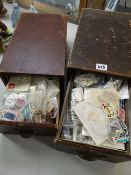 A large quantity of used foreign & Commonwealth stamps contained in two filing drawers