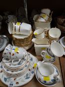 A parcel of continental white & gilt decorated teaware together with a Wood & Sons 'Sorrento'