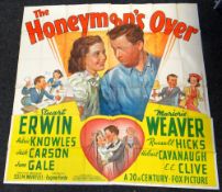 THE HONEYMOON'S OVER original cinema poster from 1939, poster is numbered, folded in four