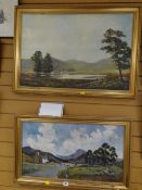 Framed oil on board by Welsh artist GWYN RICHARDS - Snowdonia mountain scene together with a